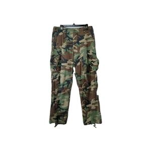 Vtg Y2K Old Navy Men's Army Wooldand Camo Cargo Pants W34 L32 Loose Fit Trousers